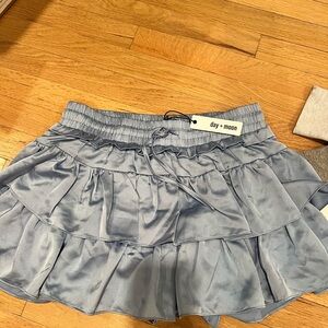 Women's Blue Ruffle Skirt
